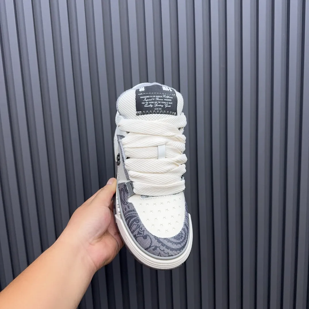 Men's shoes 💰660💰 AMIRI AMIRI trendy brand hot sale 🔥 Available all year round, couples 💑 Official website synchronization Imported fabrics 1⃣️ vs 1⃣️ replica, original factory special original sole, 35-45 (45. non-refundable)
